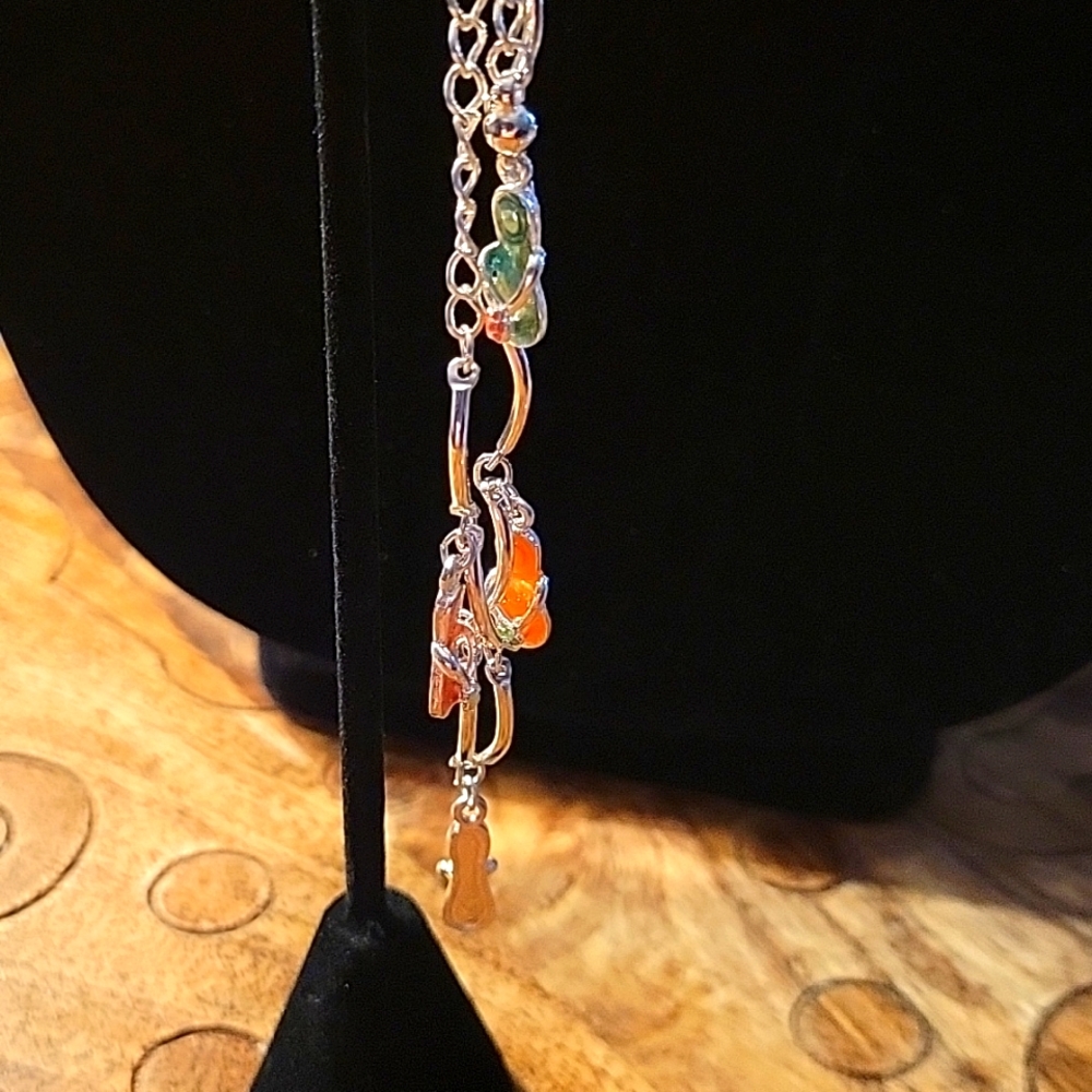 Silver Plated Flip-flops Bracelet